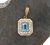 Vintage 5.05ct Aquamarine and Diamond 14kt Pendant