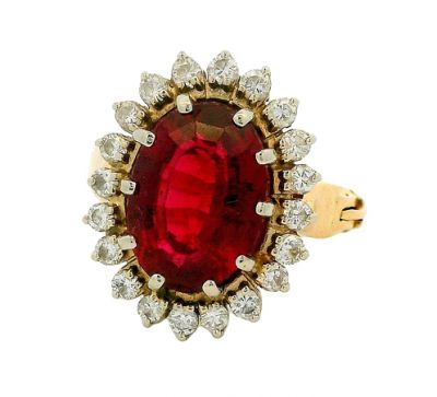 Vintage 5.33ct Tourmaline 14kt Ring