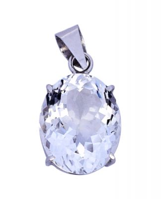 Vintage 6.21ct Quartz 14kt Pendant