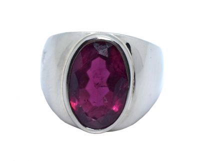 Vintage 7.47ct. Solitaire Rubellite 14kt. Ring 
