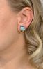 Vintage 8.01ct. Topaz and .16ct. Diamond 18kt. Earrings