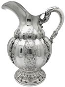 Vintage 800 Fine Silver Water Pitcher From Milan, Italy