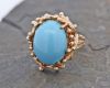 Vintage 9.67ct Turquoise 14kt Ring