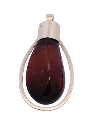 Vintage Amber 10kt Pendant