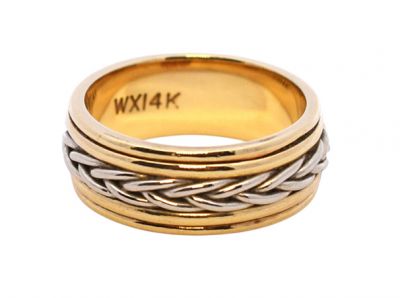 Vintage Braided 14kt Gold Band