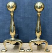 Vintage Brass Andirons 
