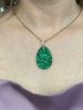  Vintage Carved Jade 10kt Pendant 