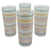 Vintage Cera Rainbow Stripe Highball / Tumblers