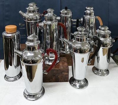 Vintage Chrome Cocktail Shakers