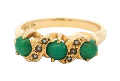 Vintage Chrysoprase 14kt Ring