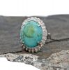 Vintage Cluster Turquoise and Diamond Ring