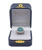 Vintage Cluster Turquoise and Diamond Ring