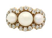 Vintage Cultured Pearl 14kt Ring