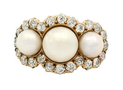 Vintage Cultured Pearl 14kt Ring