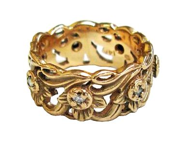 Vintage Diamond Eternity 14kt Band
