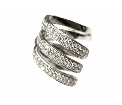 Vintage Diamond Ribbon Motif 18kt Ring