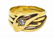 Vintage Diamond Serpent 18kt. Ring