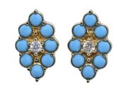 Vintage Diamond and Turquoise Earrings