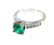 Vintage Emerald and Diamond Ring