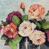 Vintage Floral Still Life Oil Painting by H. Hansen, Danish 20th Century