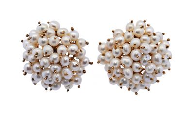 Vintage Freshwater Pearl 12kt Earrings