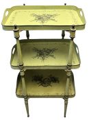 Vintage Italian Tole Three Tier Folding Stand / Shelf