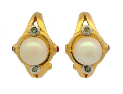 Vintage Pearl 14kt Earrings