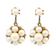 Vintage Cultured Pearl 14kt Earrings