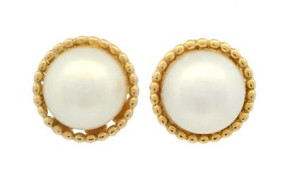 Vintage Pearl 18kt Earrings
