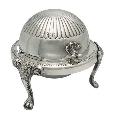 Vintage Rolled Dome Butter / Caviar Dish