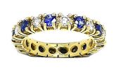 Vintage Sapphire and Diamond Eternity Band