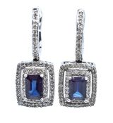 Vintage Sapphire and Diamond Drop Earring