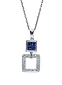 Vintage Sapphire and Diamond Pendant