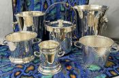 Vintage Silver Plate Ice Buckets & Champagne Coolers