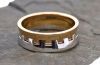 Vintage Square Notched 18kt Two-Tone Band