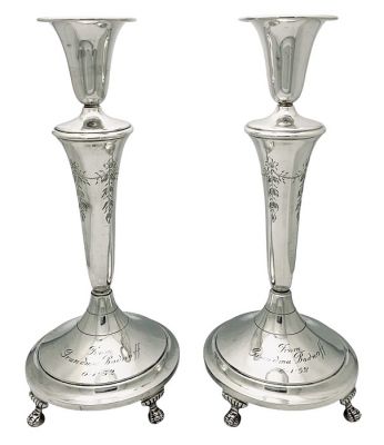 Vintage Sterling Silver Sabbath Sticks
