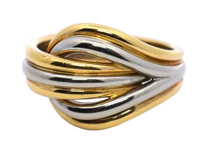 Vintage Three-Band 18kt Knot Ring