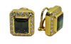 Vintage Tourmaline and Diamond 18kt. Earrings