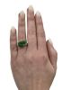 Vintage Two Half-Circle Jade 18kt. Ring