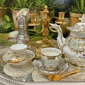 Vintage & Antique Gold & Grey Tea Wares