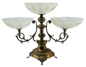 Wenzel Bachmann Co. Gilt Metal & Art Glass Epergne, Vienna, Early 20th Century