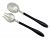 Wilcox Silver Plate Co. Ebony Handled Salad Servers circa 1900-10
