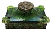 Wilhelm Kralik Art Nouveau Glass Inkwell