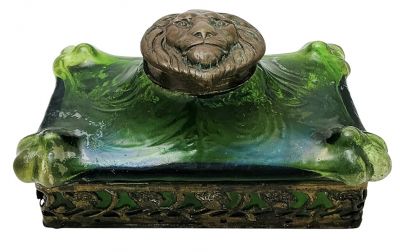 Wilhelm Kralik Art Nouveau Glass Inkwell