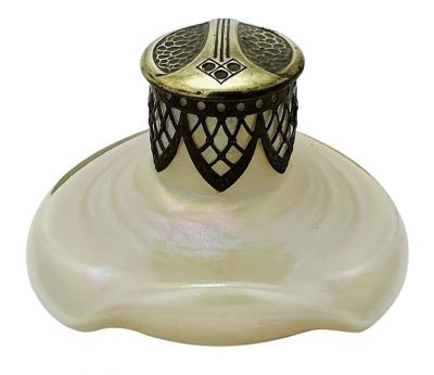 Wilhelm Kralik Art Nouveau Glass Inkwell