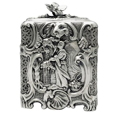 William IV Sterling Silver Tea-Picker Design Tea Caddy, Dublin 1836