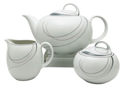 Winterling Porzellan Denise Pattern 3 Piece Tea Set