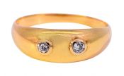 Antique .20ct Diamond Ring in 18kt Yellow Gold