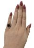 Antique 1.75ct Garnet and Pearl Ring in 9kt Yellow Gold