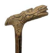 Antique Carved Dragon Head Walking Stick 